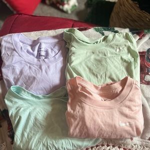4 large nike dri fit t shirts